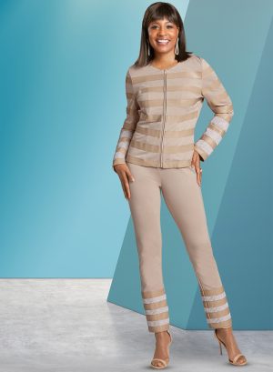 DONNA VINCI PANT SUIT LEATHERE
