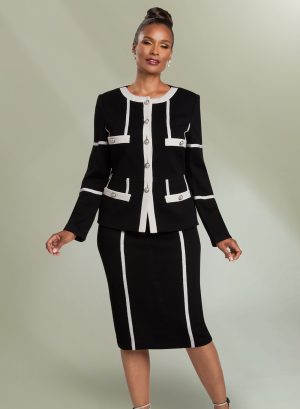 DONNA VINCI KNITS SKIRT SUIT