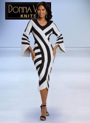 DONNA VINCI KNITS DRESS CLR BL