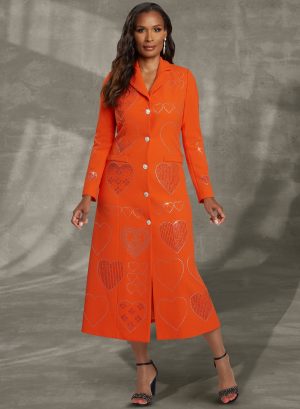 DONNA VINCI COAT DRESS HEARTS