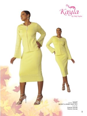 JACKET & SKIRT KNIT SET