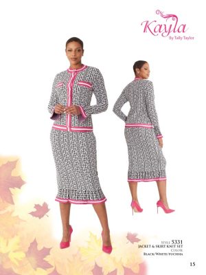 JACKET & SKIRT KNIT SET