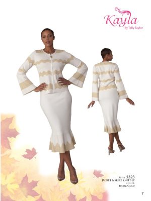 JACKET & SKIRT KNIT SET