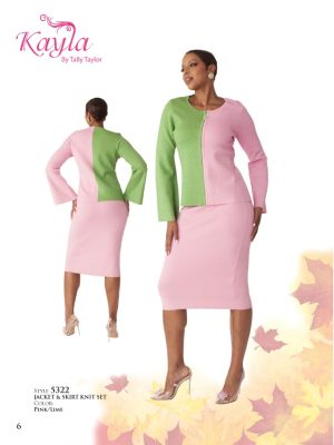 JACKET & SKIRT KNIT SET