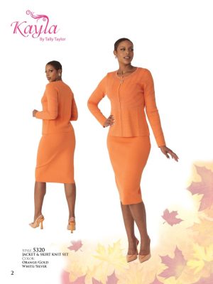 JACKET & SKIRT KNIT SET